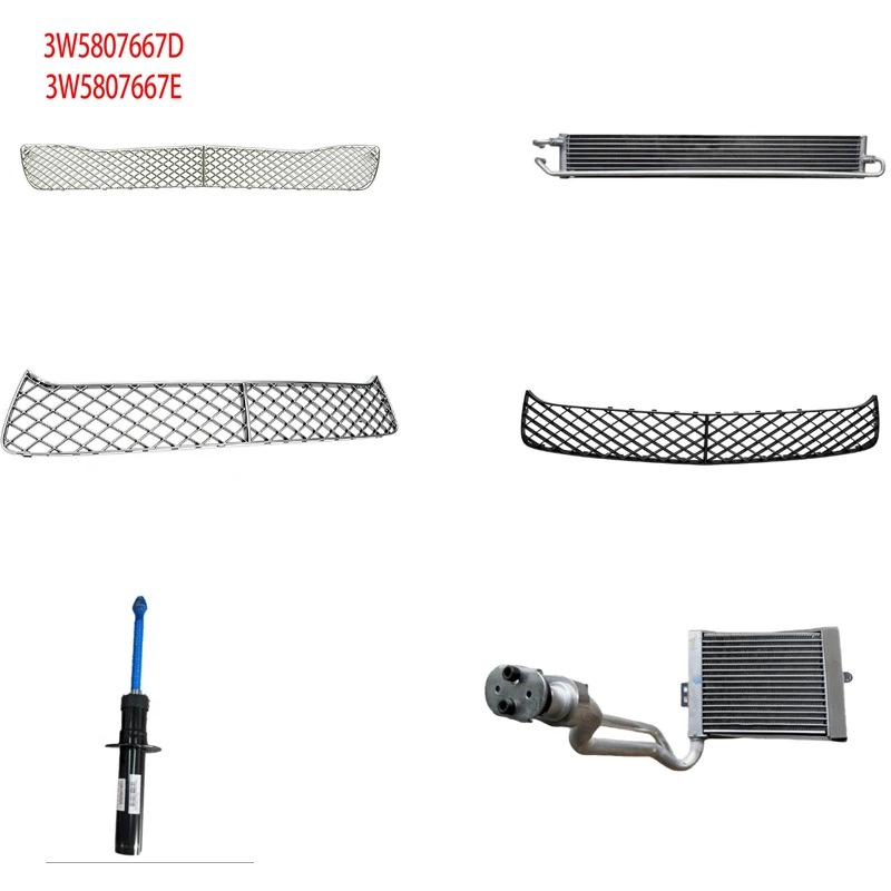 In the middle of the grille Transmission oil cooler grille Complete set of front shock absorbers