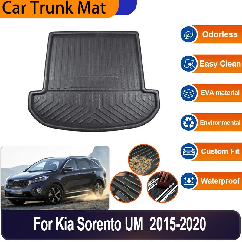 

Для Kia Sorento UM MK3 KX4 аксессуары 2015 2016 2017 2018 2019 2020 автомобильные накладки на багажник грузовой коврик антигрязный коврик автоаксессуары