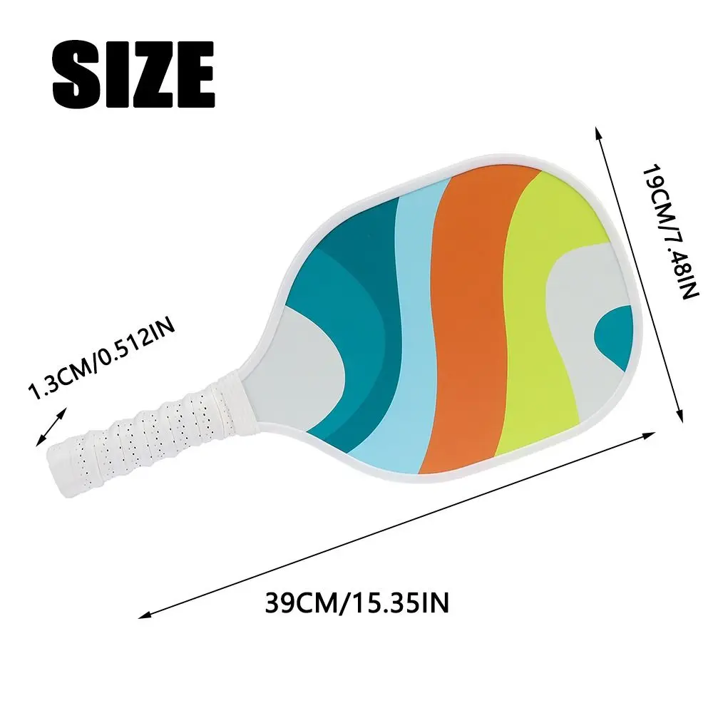Wooden Pickleball Paddles Non-Slip Ribbed Handle Pickle Ball Racket Single Racket Lightweight Pickleball Training Equipment