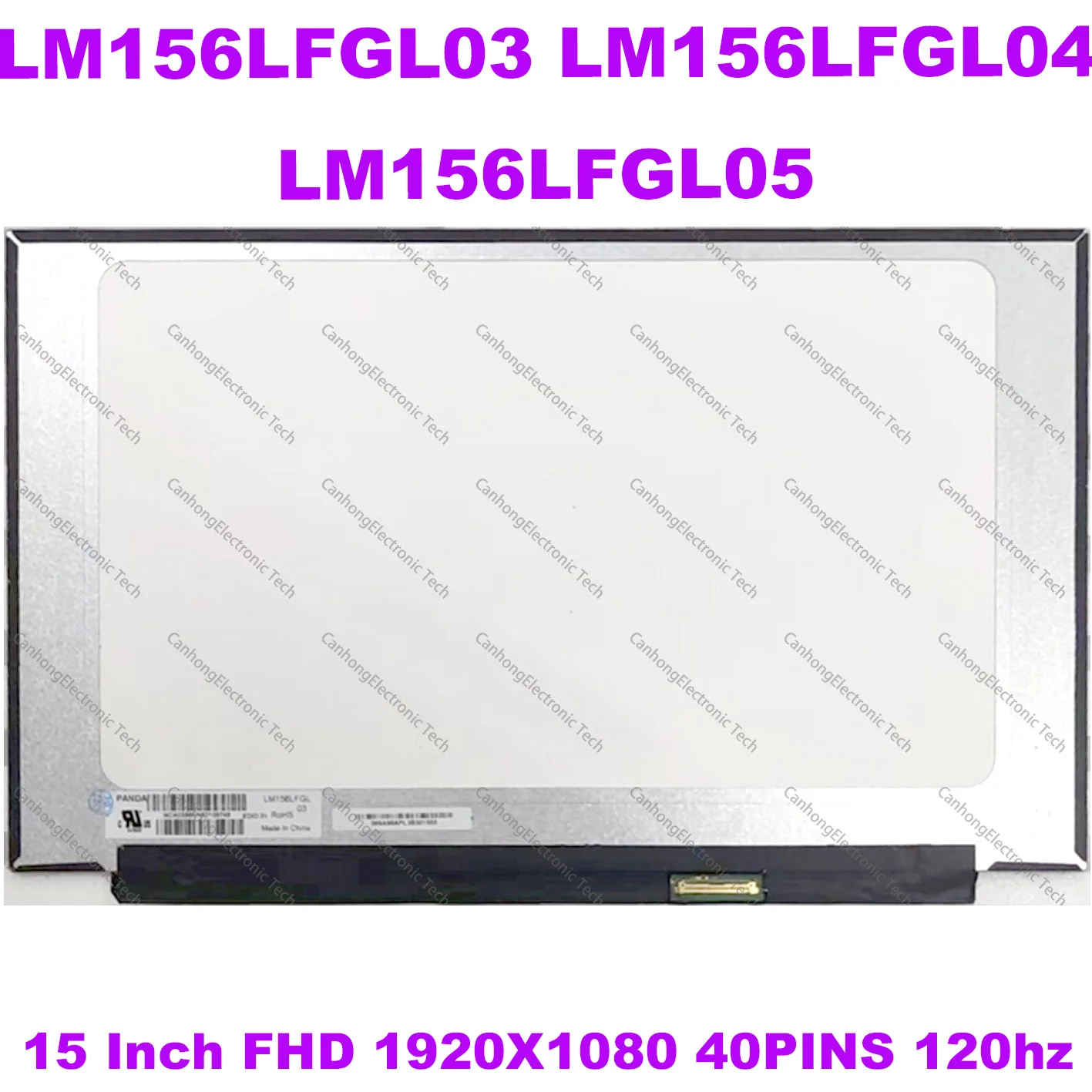 Pantalla LCD de 15,6 pulgadas para ordenador portátil Dell G3 P89F LM156LFGL05 LM156LFGL04 120HZ FHD 1920*1080 40PINS EDP IPS LED