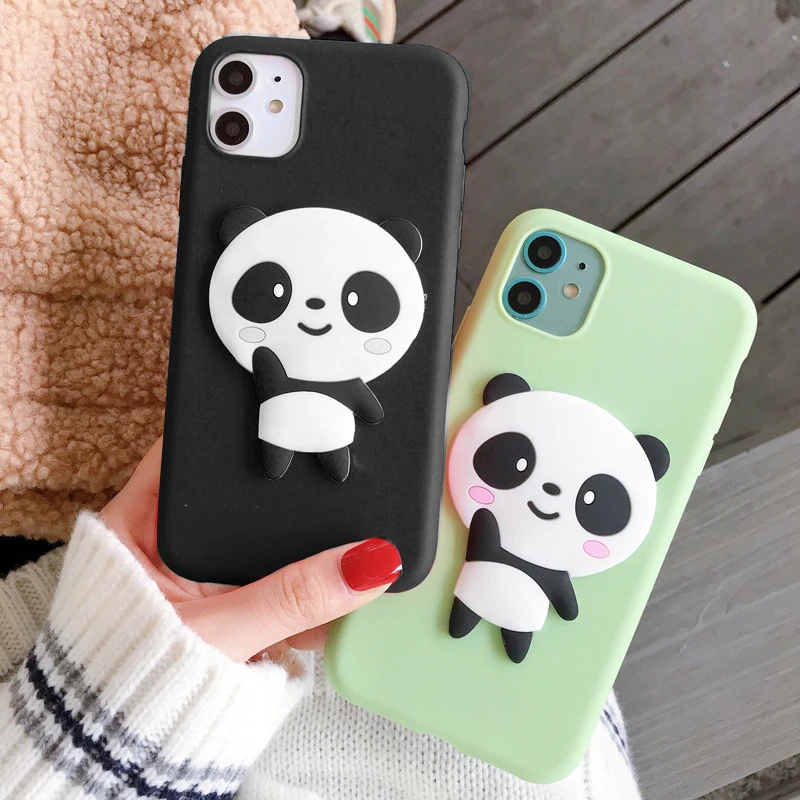 Cute Cartoon Happy Panda Case For Motorola Moto G9 G8 G7 G6 G5 G100 G200 Vision Marco Animals Bear Soft TPU Cover