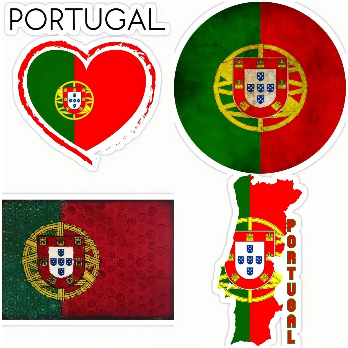 

I Love Portugal Car Stickers Doors And Windows Decoration Accessories Vinyl Decal Motorcycle Laptop Decorative