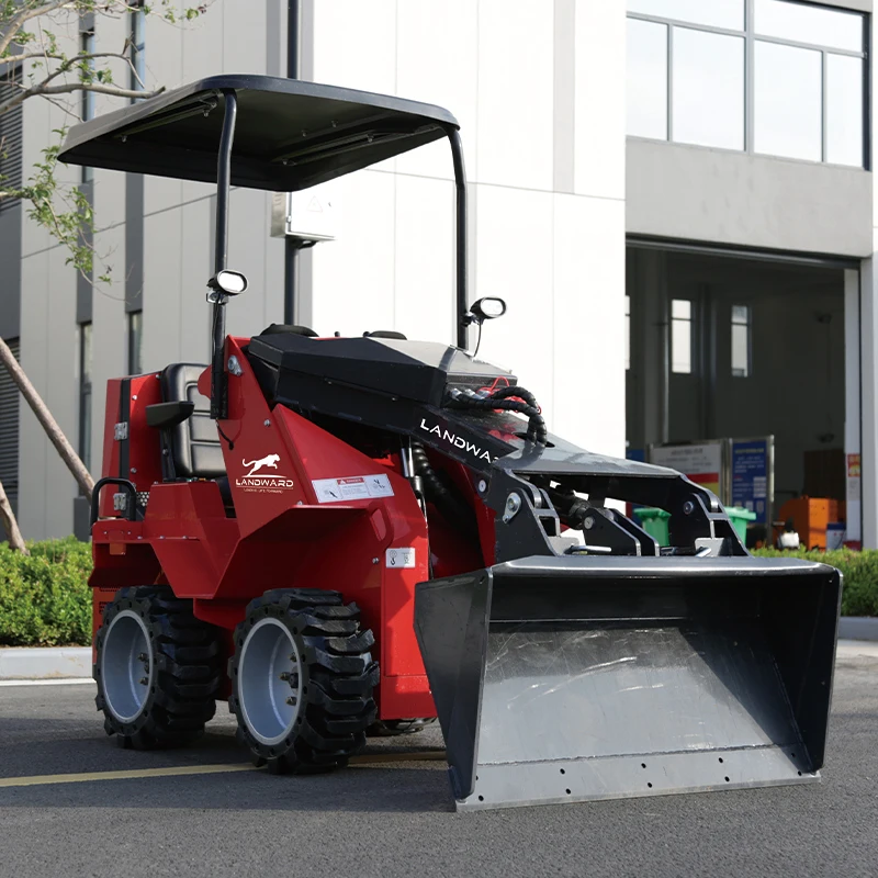 New EPA Euro 5 Mini Skid Steer Loader Ride-On Wheel Loader Europe Agricultural Mini Loader 15 HP S380R Skid Steer Loader Custom