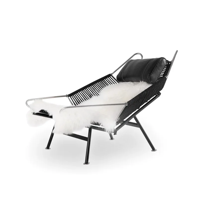 Sofa chair single Italian leisure recliner high-end creative woven chair