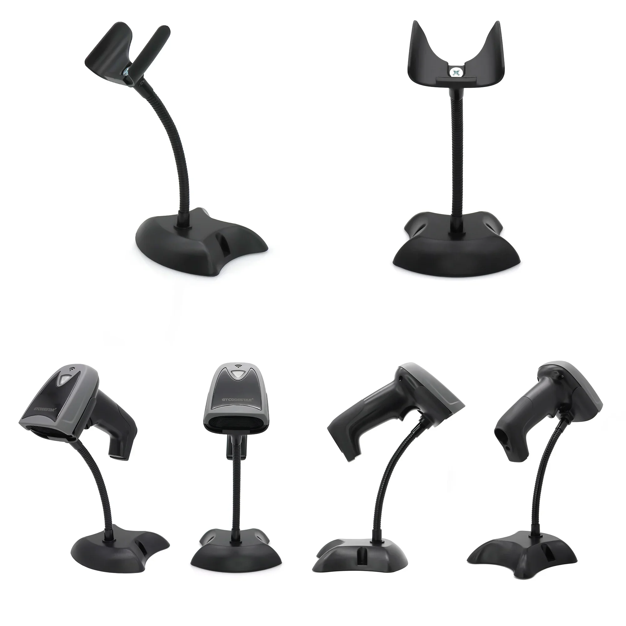 2PCS GTCODESTAR 1D 2D Barcode Scanner Stand Wired Wireless Laser QR Code Barcode Reader Scanner Stand