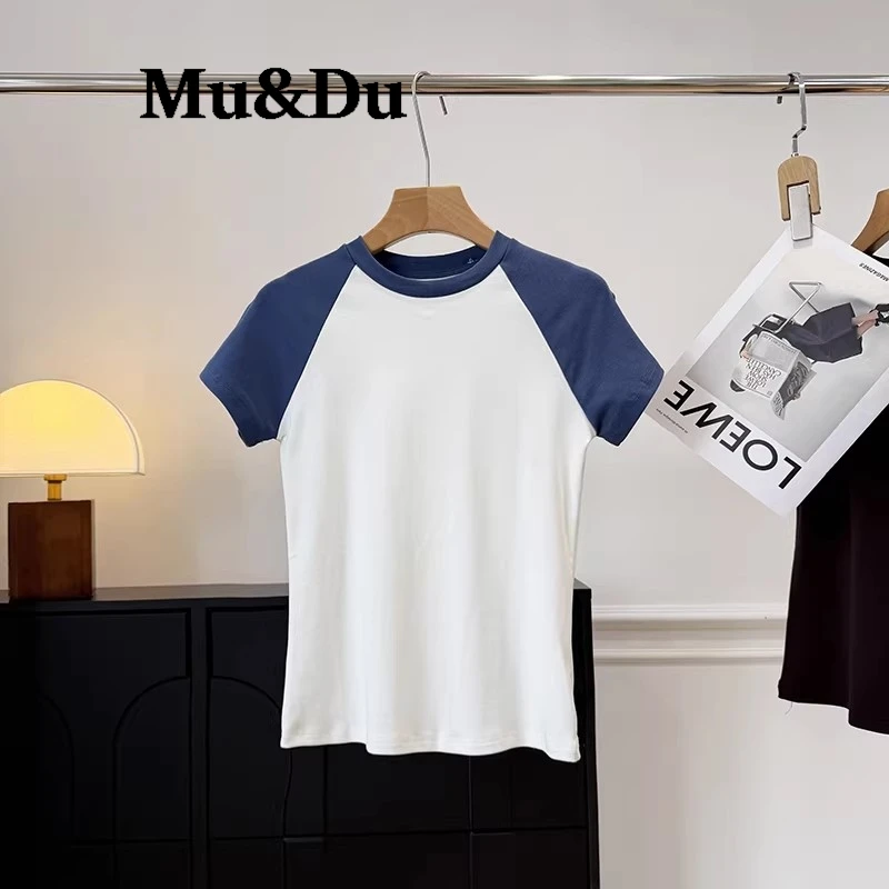 Retro Women Crew Neck Raglan Sleeves TShirts Student Casual Cotton Pullover Tees