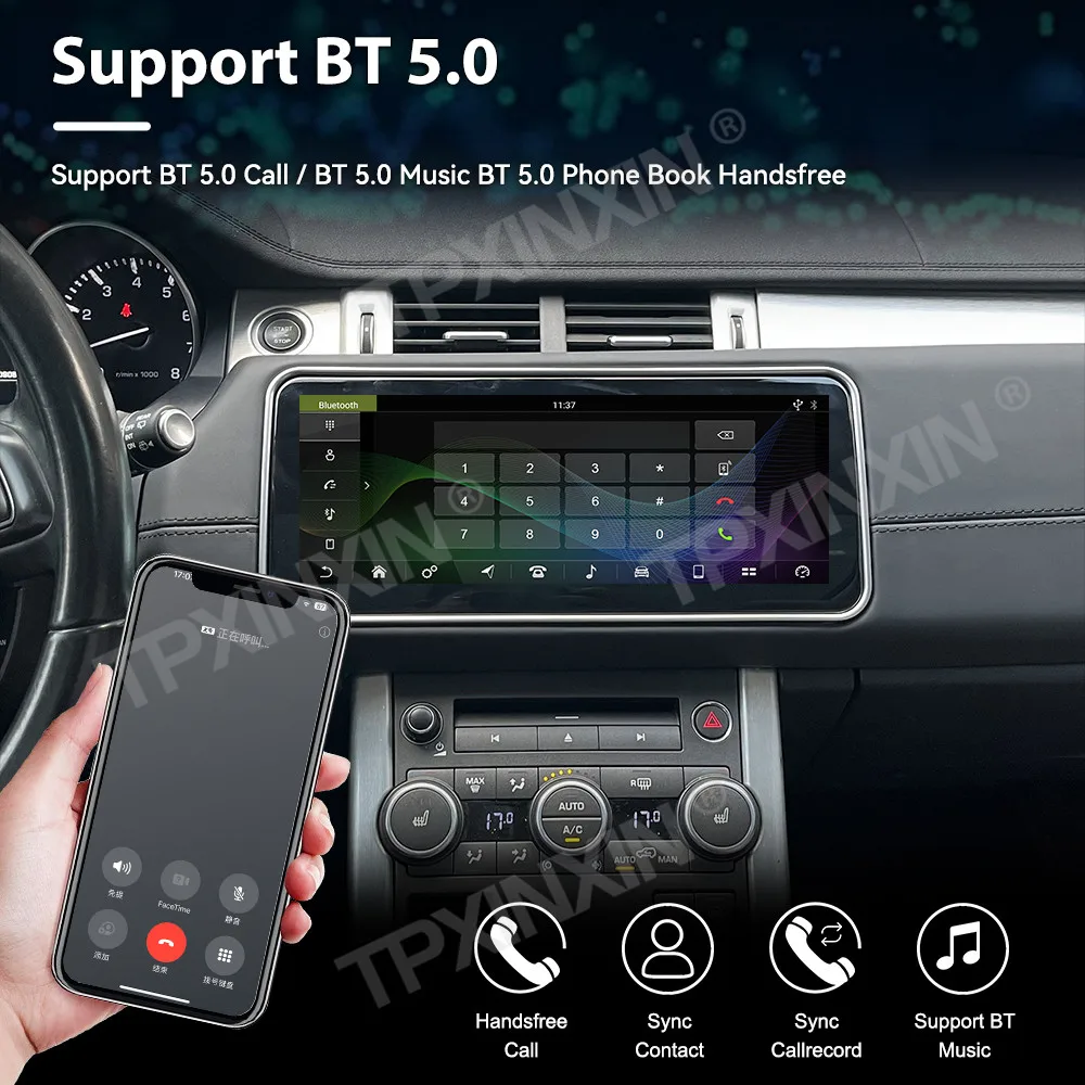 12.3 بوصة راديو السيارة الوسائط المتعددة مشغل فيديو لاند رينج روفر إيفوك L538 2010-2019 نظام تحديد المواقع والملاحة ستيريو Carplay رئيس وحدة #5