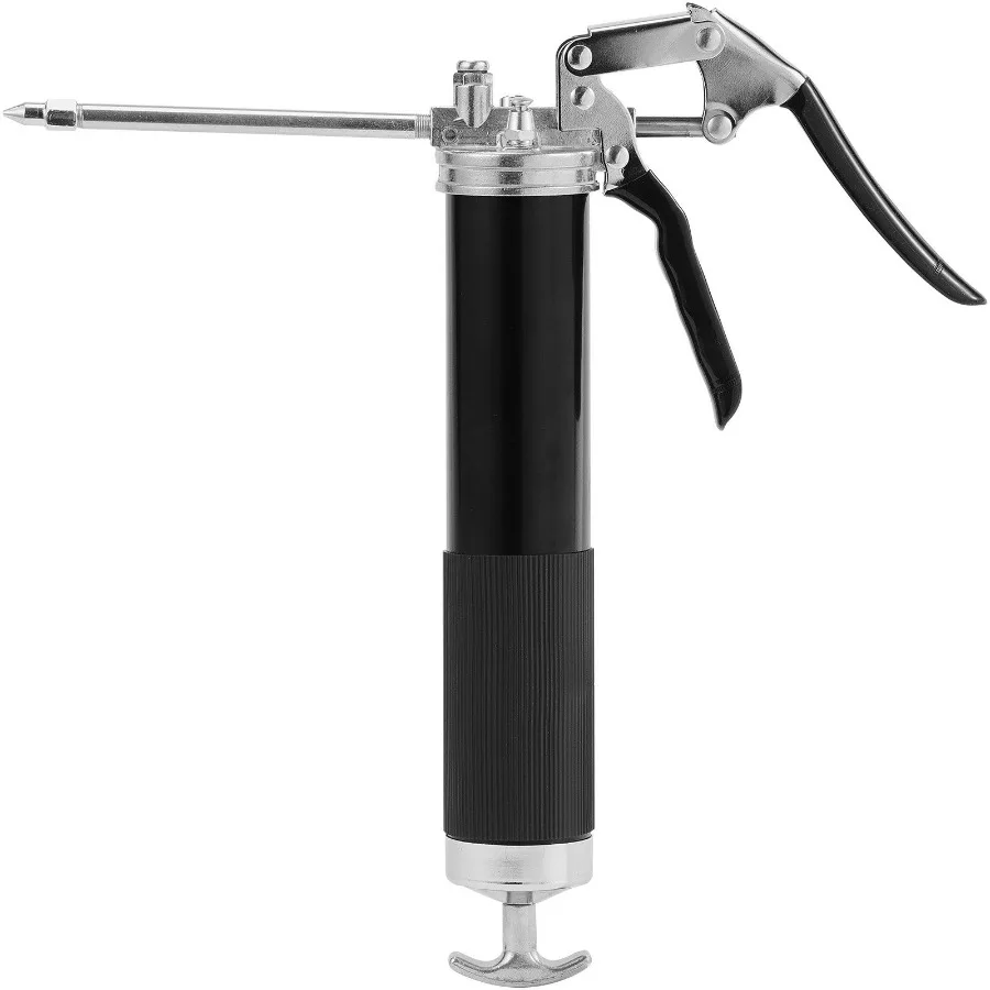 

Pistol Grip Grease Gun 6000 PSI 14 OZ 400 CC Capacity Heavy Duty Professional Grease Gun with 19.69 Inch ible Hose 2 Black Fla