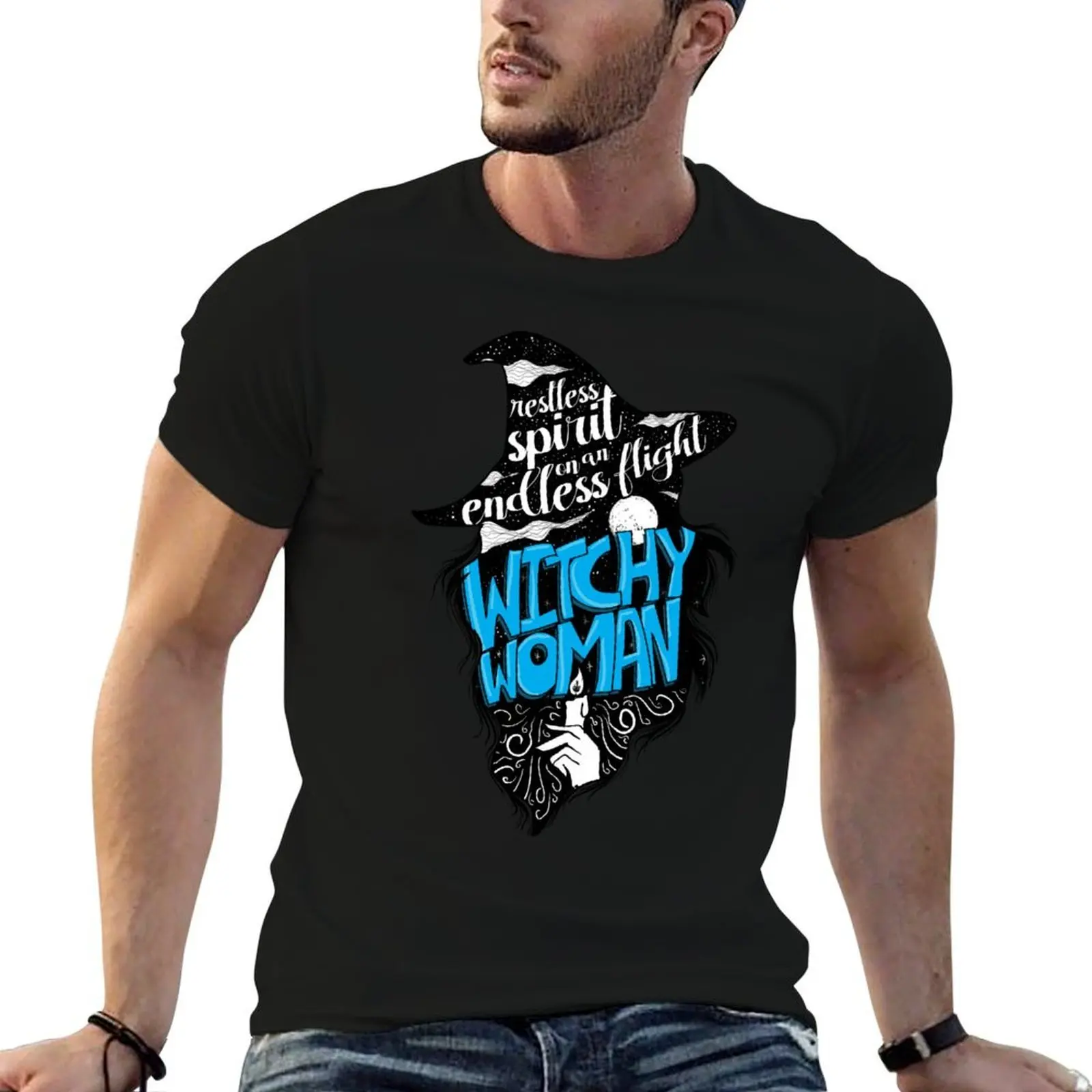 Camiseta Witchy Woman, roupas plus size, roupas, camisetas engraçadas para homens