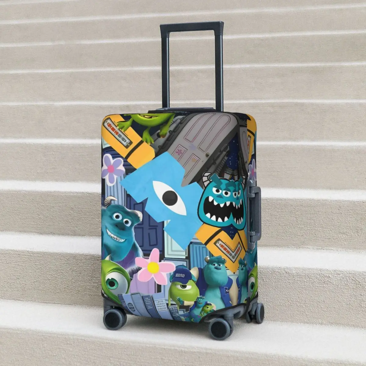 James P. Sullivan Monsters Inc Suitcase Cover Vacation Business Strectch Luggage Case Protector