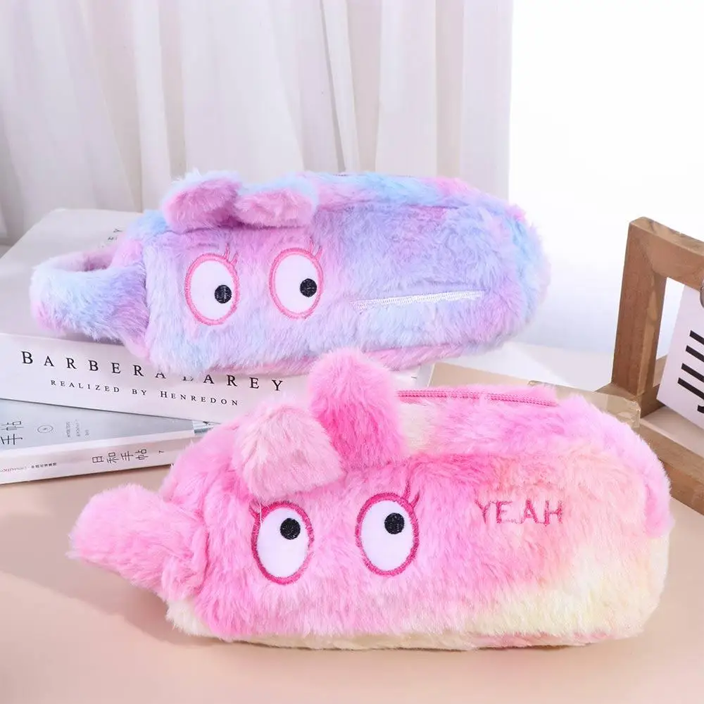 صندوق تخزين القلم حقيبة قطيفة مقلمة قطيفة مقاومة للأوساخ فتاة القلب قلم رصاص الحقيبة الكرتون Kawaii الكرتون أفخم القلم حقيبة فتاة هدية