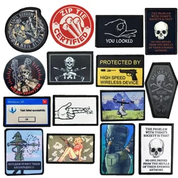 Funny Patch Printing Stickers for Clothing Morale Badge Tactical and Military Accessories Hook and Loop Patches Backpack Sticker