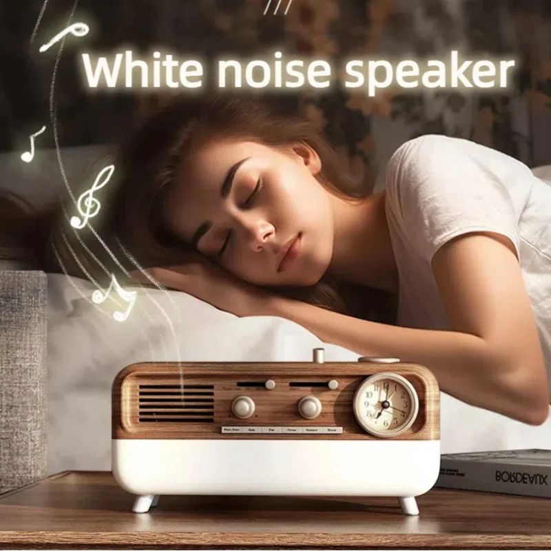 Natural Scene Adjustable Dual Colors Ambient Light White Noise Retro Creative Multi Functional Bluetooth Speaker Sleep Sound Box