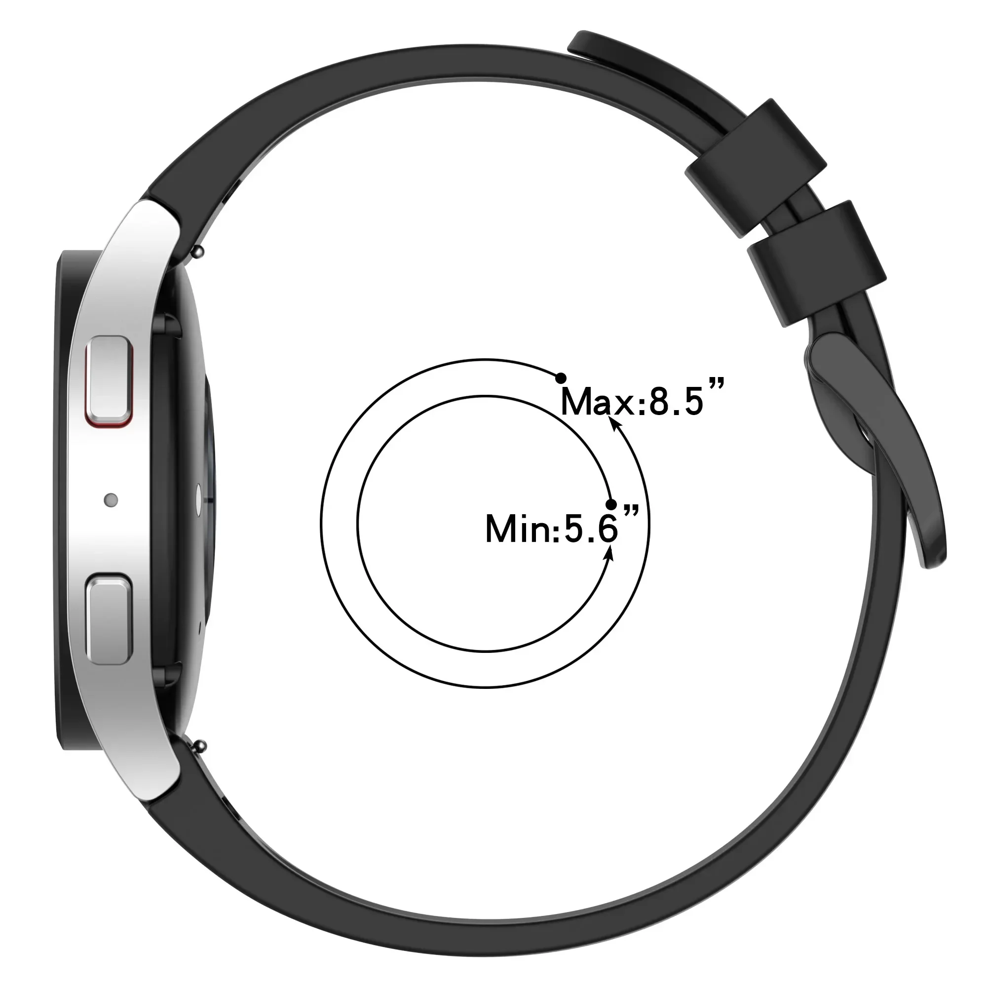 Silicone Strap for Samsung Galaxy Watch 4/5/6/7/5 Pro 45mm 40mm 44mm No Gap Original for Watch 6/4 Classic 47mm 43mm 46mm 42mm