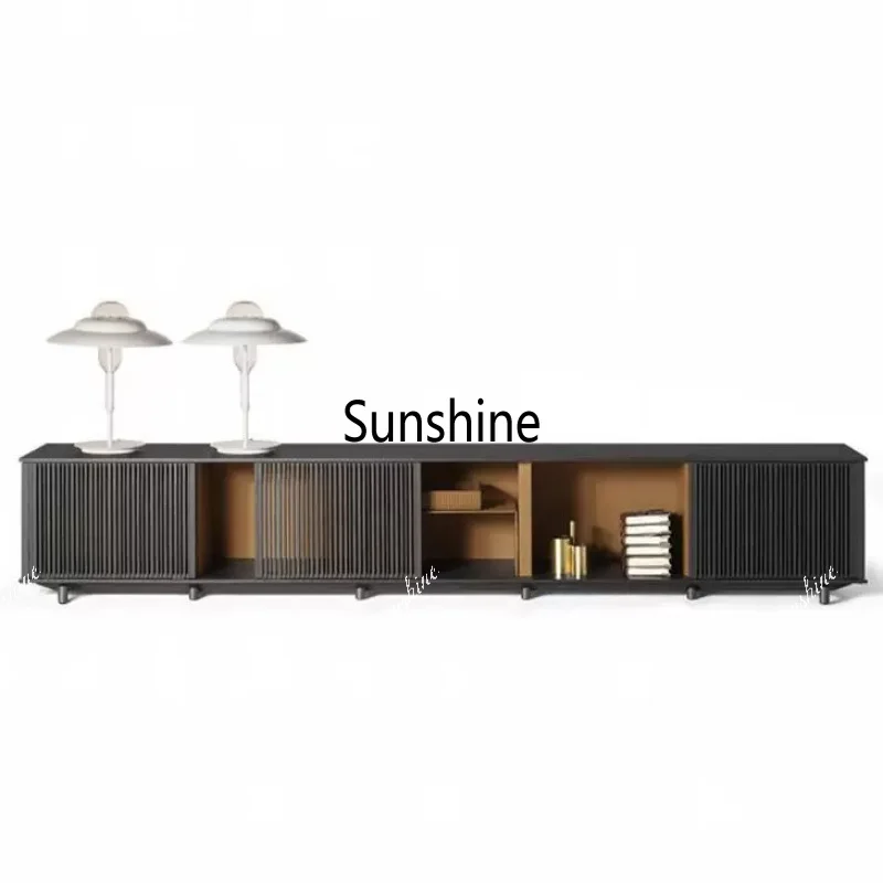 

Italian TV cabinet, living room solid wood, simple Nordic, light luxury customization