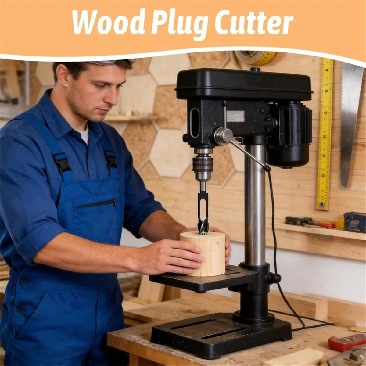2026 New 5PCS Wood Plug Cutters Set for Woodworking Hole Plug Cutters Drill Bit Kit Log Tenon Dowel Cork with Storage Wooden Box
