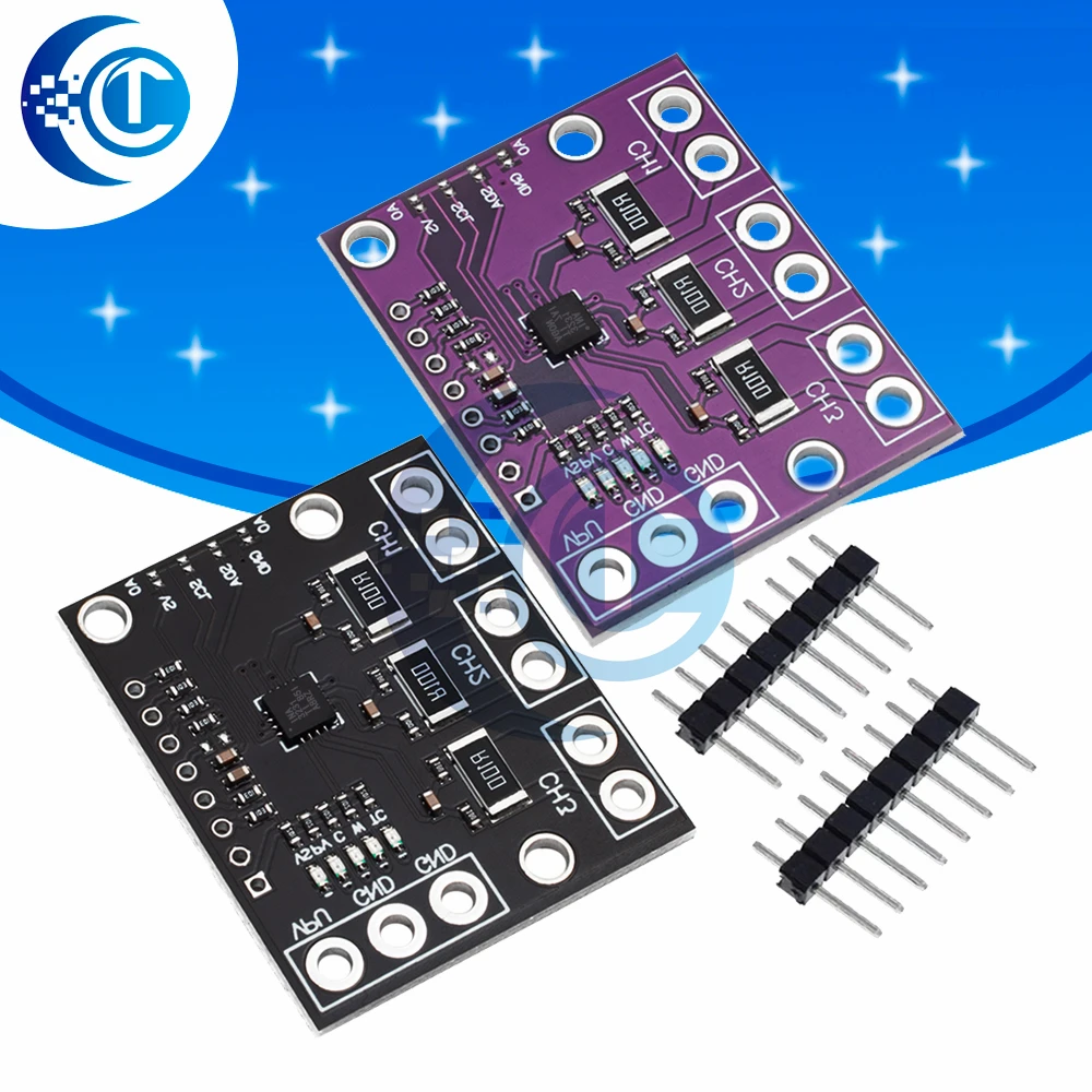 INA3221 Triple-Channel Module, High-Side Measurement, Shunt and Bus Voltage Monitor with I 2C- and SMBUS-Compatible Interface