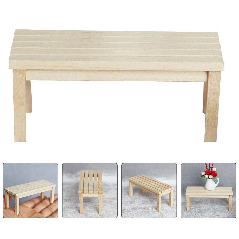 Decorations Simulation Bench Tiny House Ornaments Wooden Miniature Outdoor Tools