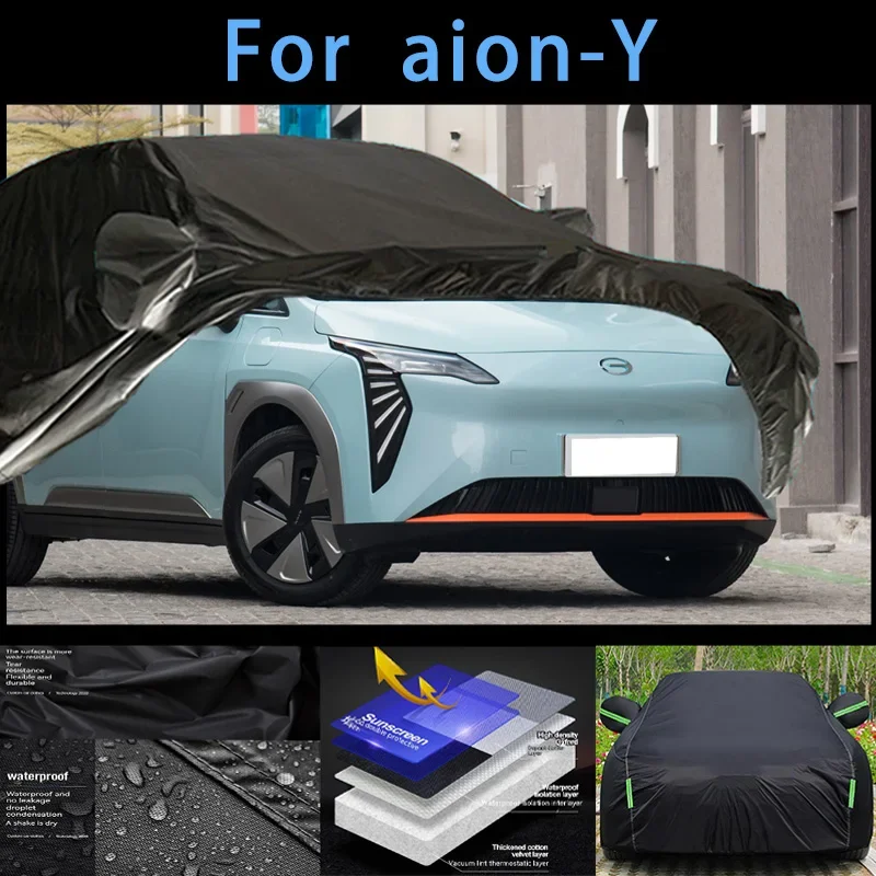 

For aion-Y Outdoor Protection Full Car Covers Snow Cover Sunshade Waterproof Dustproof Exterior Car accessories