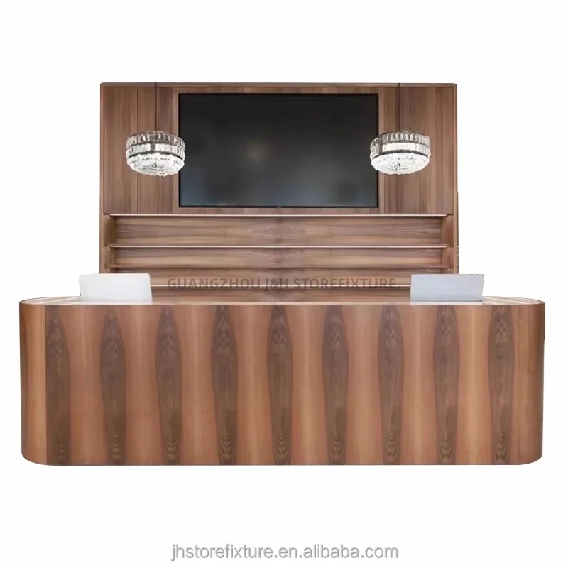 Theken-Design-Regal zur Wandmontage aus Holz für Brillen, individuelle Größe zum Fabrikpreis