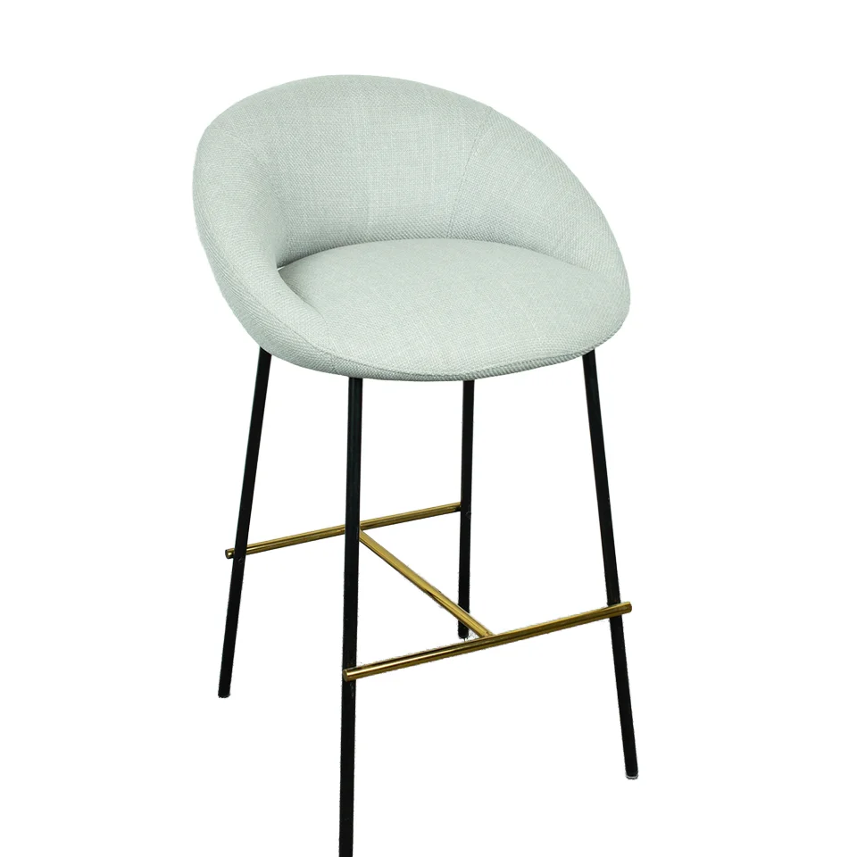 ￥#Modern Nordic Metal & Fabric Home Furniture Stool Chair Luxury High Kitchen & Dining Bar Table Home Decor