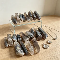 Natural Smoky Quartz Crystal Point Lemurian Specimen Energy Healing Reiki Rough Rocks Specimen Mineral Home Decoration Stone