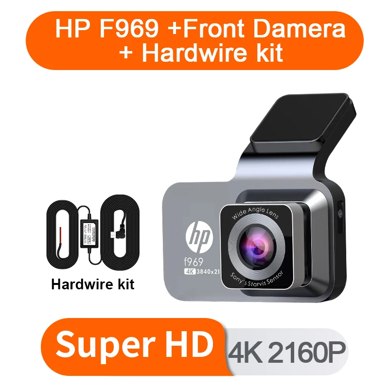 HP autocamera F969 dash cam camera 2160 4k HD nachtzicht WiFi DVR video lus video parkeerbewaking auto dashcam auto dashcam