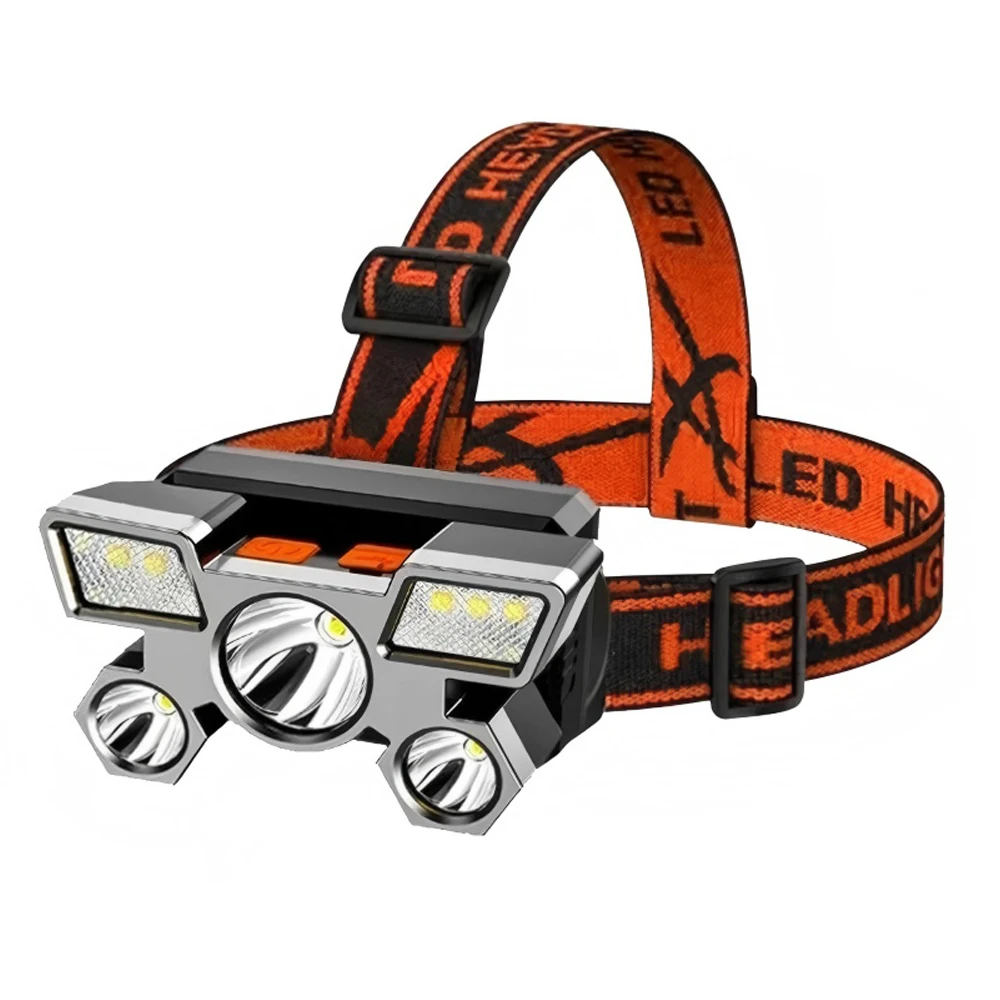 AliExpress cycle zone 5LED Headlamp USB Rechargeable Strong Light Headlight Head Flashlight Working Light Outdoor Camping Adventure Fishing Head Light