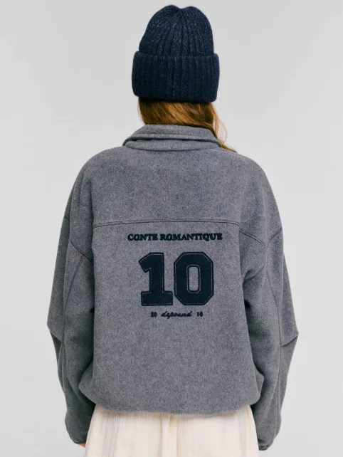 Retro Sle dames losse pasvorm Fce Jaet opstaande kraag digitaal borduurwerk jas ort lengte lange Sve Autumn Faion