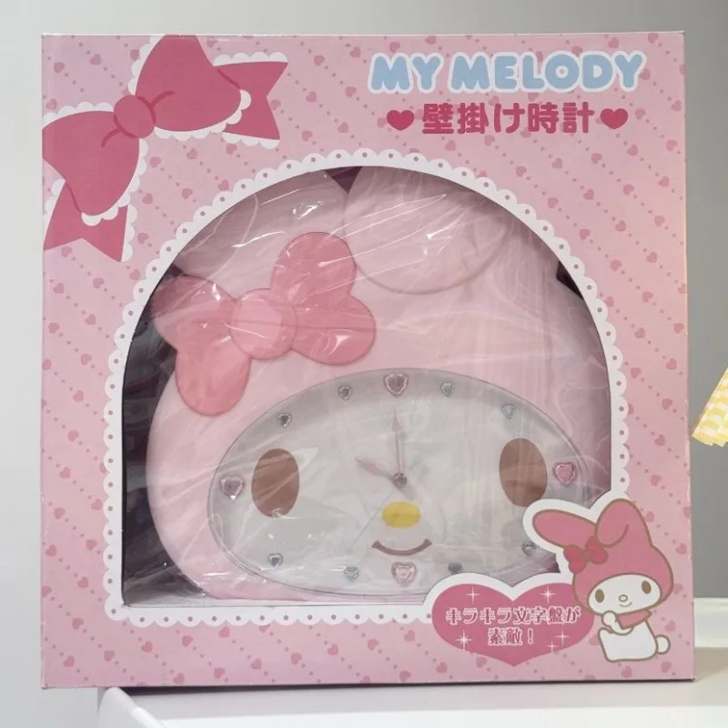 

Anime Sanrio Melody Wall Clock Cute Cartoon Silent Alarm Clock Living Room Bedroom Sweeping Second Hand Quartz Clock Kawaii New