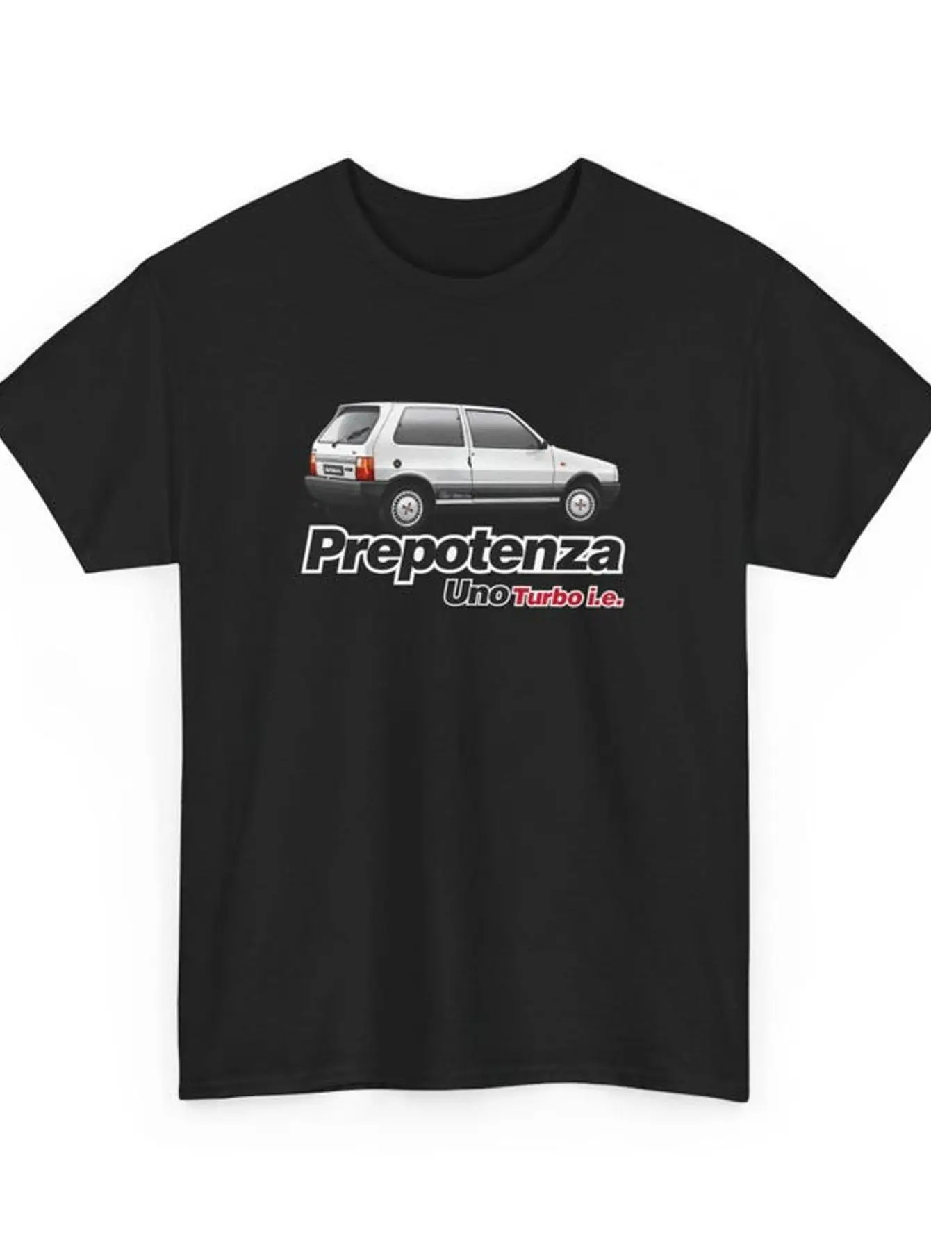 White Car Prepotenza Uno Turbo Le Men'S and Women'S T-Shirts Heat Transfer Print T-Shirt Casual Versatile Short Sleeve