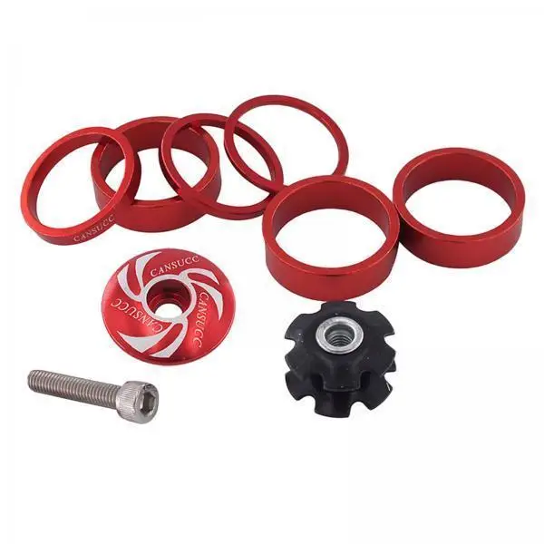 Bicycle Headset Spacer Aluminum Alloy Handlebar Riser Washer Set Road MTB Fork Stem Cap for Cycling Parts