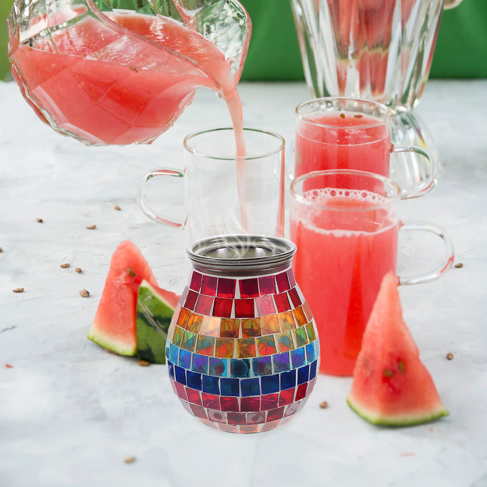 

Electric Wax Melt Heater Mosaic Design Essential Oil Plug Simple Portable Practical Home Use Gift Friends Love