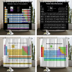 Periodic Table of Elements Shower Curtains Waterproof Bathroom Curtain With Hooks Decoration Creative Personality Shower Curtain