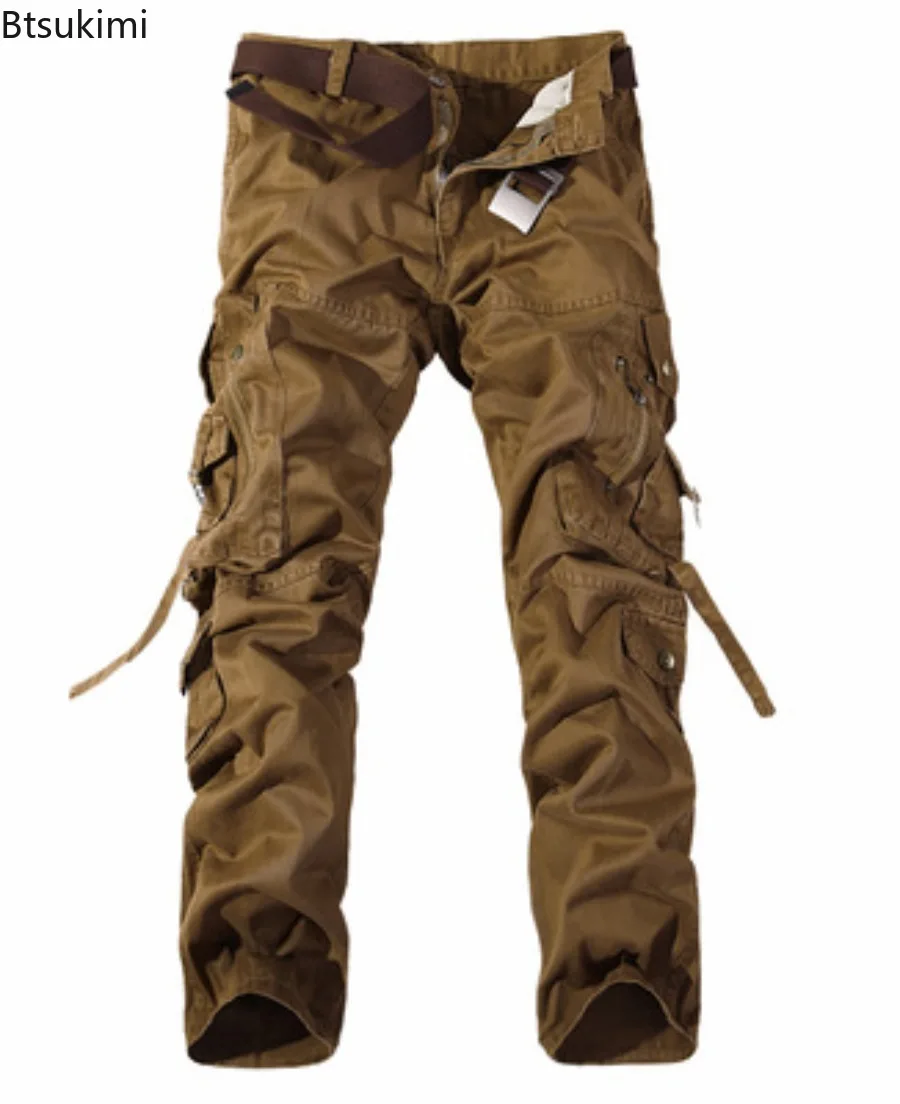 Spring New Men's Cargo Pants Casual Multiple Pockets Overalls Pants Male Outdoor High Quality Cotton Baggy Trousers Oversized 42 view 6