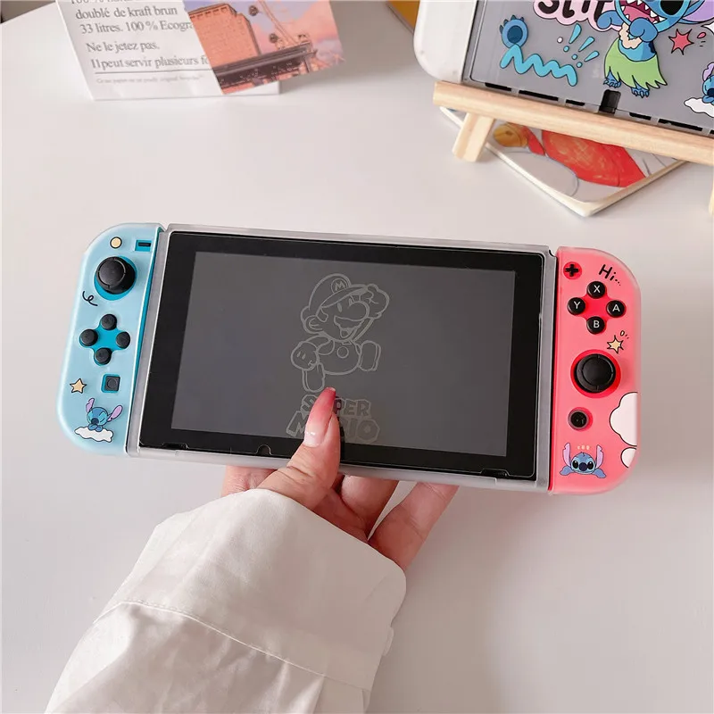 ديزني غرزة ل التبديل حالة قذيفة واقية سبليت الإسكان صندوق ل نينتندو سويتش OLED اكسسوارات NS وحدة تحكم كوكه Fundas