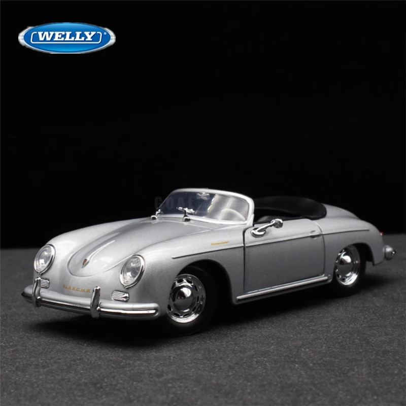 Welly 1:24 Porsche 356A Speedster Alloy Sports Car Model Diecast Metal Classic Car Vehicles Model High Simulation Kids Toys Gift