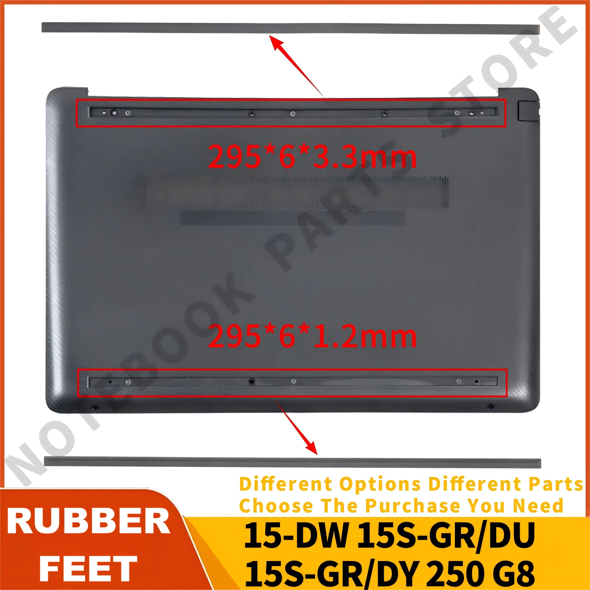 Rubber Feet For 15S-DU GR DY DR 15-DW 15T-DW 15-GW 15Z-GW 250 255 256 G8 G9 TPN-C139 black/silver Plastic parts repair