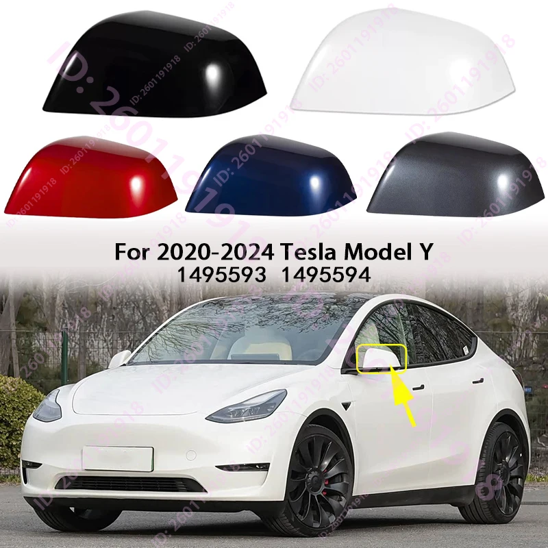 

For 2020-2024 Tesla Model Y Rearview Mirror Housing Shell Cover Cap 1495593-00-A 1495594-00-A