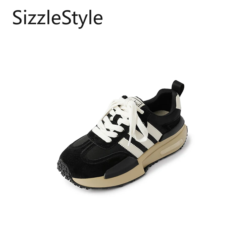 

Stylish Mixed Color Minimalist Patchwork Crisscross Lace-up Comfortable Platform Women's Casual Shoes