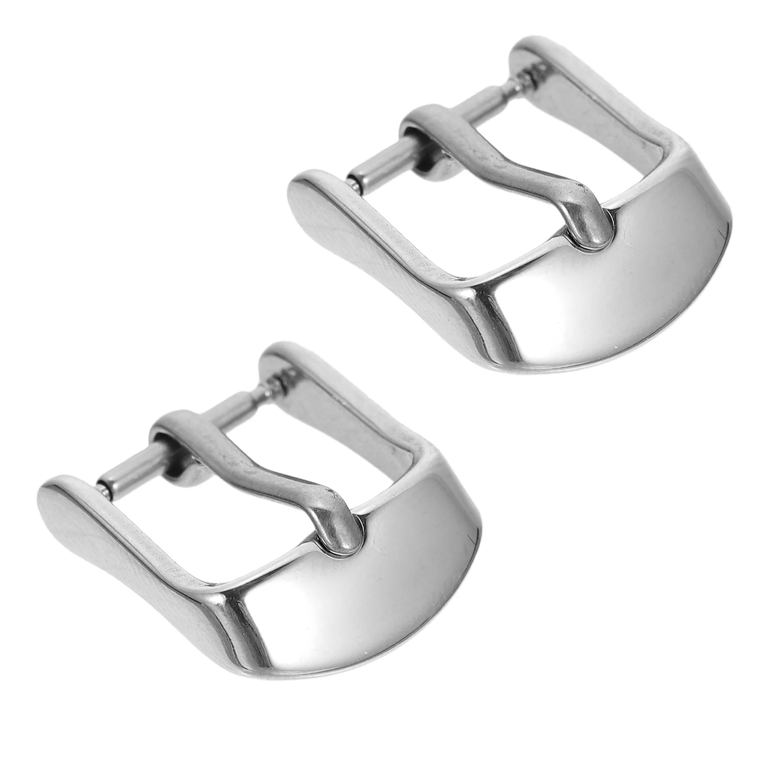 2 قطعة مشبك حزام الساعة من الفولاذ المقاوم للصدأ متين وسهل الاستخدام وصناعة متقنة ومشبك بديل عملي وإبزيم ساعة