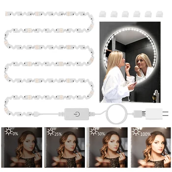 For Room Cosmetic Mirrors Decorative LED Makeup Vanity Mirror Light Strip Bathroom Bulb Dressing Table Wall Lamp Led Night Light
