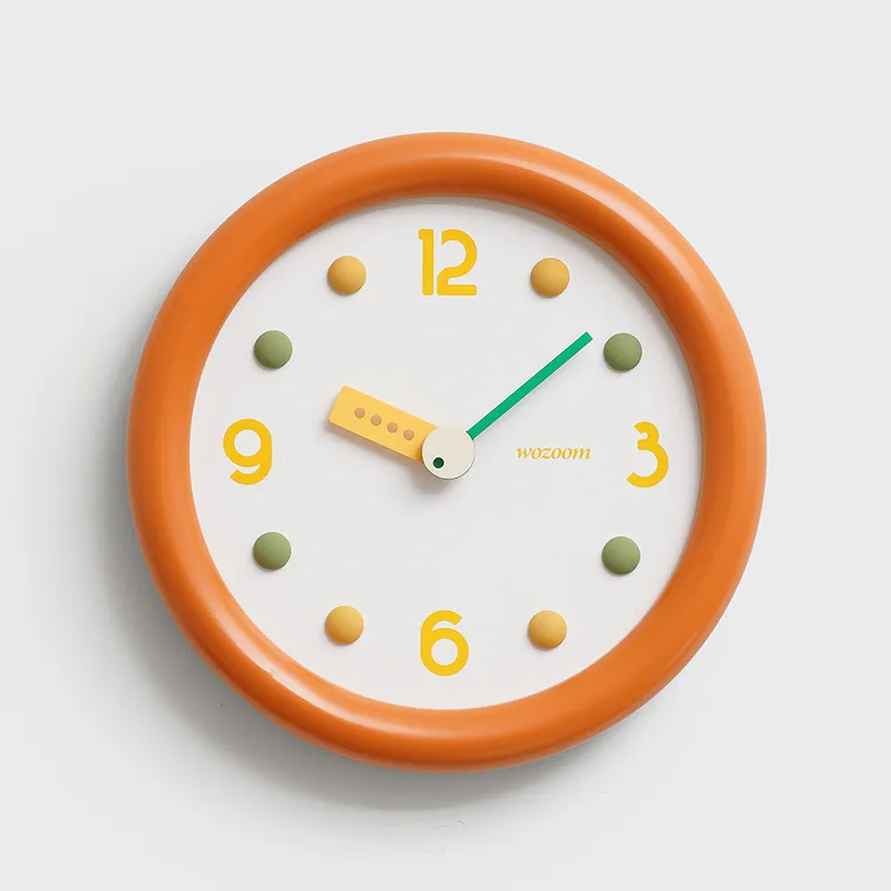 T*-Fashion Minimalist Clock Wall Cartoon Cute Modern Korean Aesthetic Interior Creative Wall Clocks Simple Round Home Design