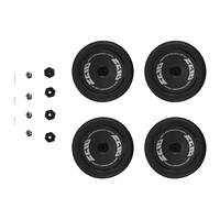 ABGB-8Pcs Rubber Wheel Tire Tyre With Hex Nut For Wltoys 144001 144010 124016 124017 124018 124019 RC Car Upgrade Parts,1