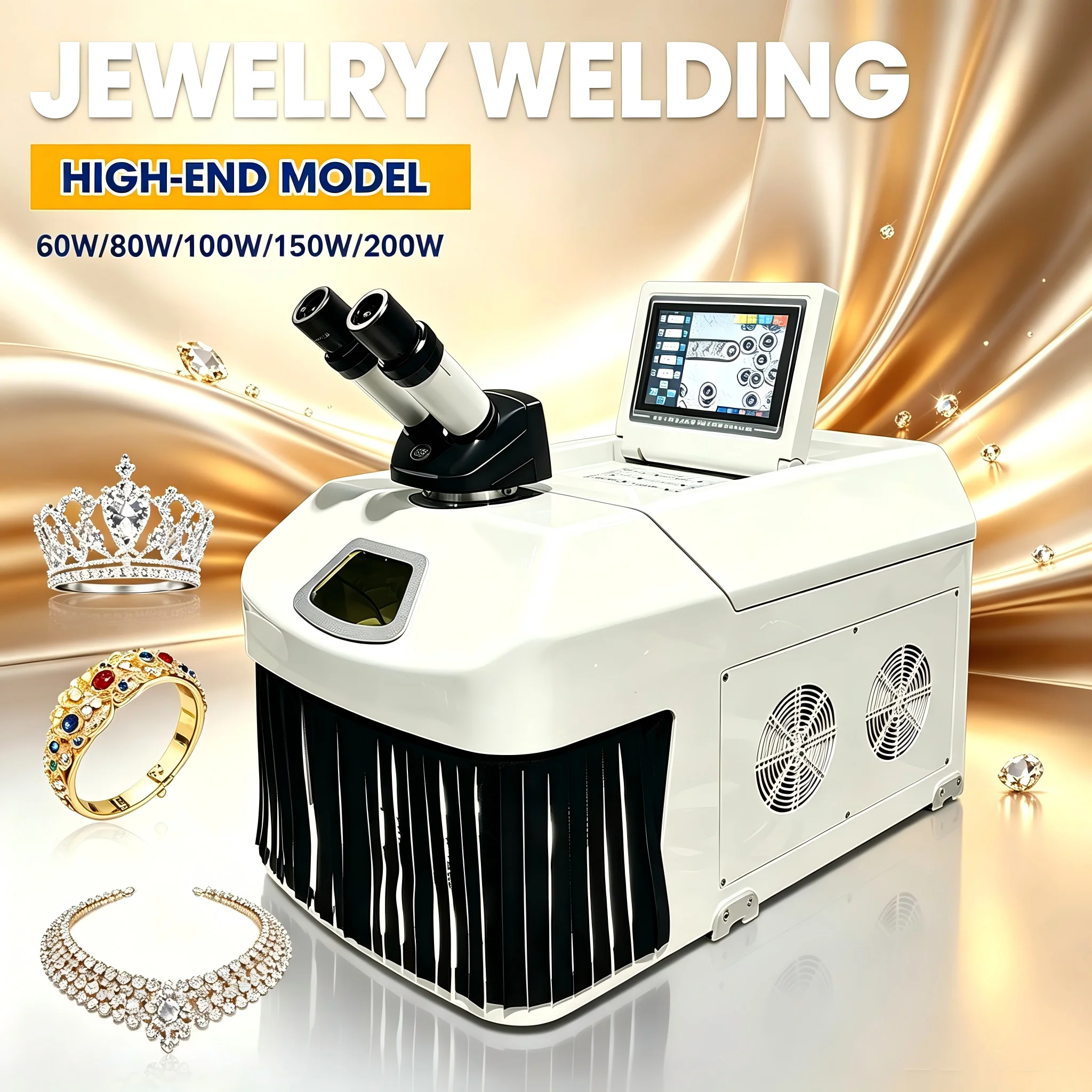 60W portable YAG laser welder—master pavé setting, bezel setting, and intricate micro-soldering with ease.