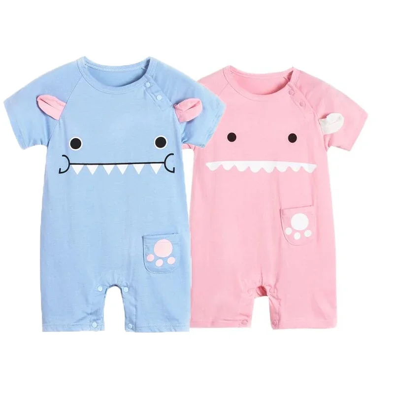 

New Short Sleeve 100% Cotton Pajamas For Newborn Baby Summer Baby Rompers Newborn Baby Boys Girls Cartoon Fashion Clothes