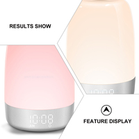 30-Minute Sunrise Simulation LED Alarm Clock Light Touch Control 3-Level Warm 5 Colors Bedside Wake-Up Lamp Timed for Night