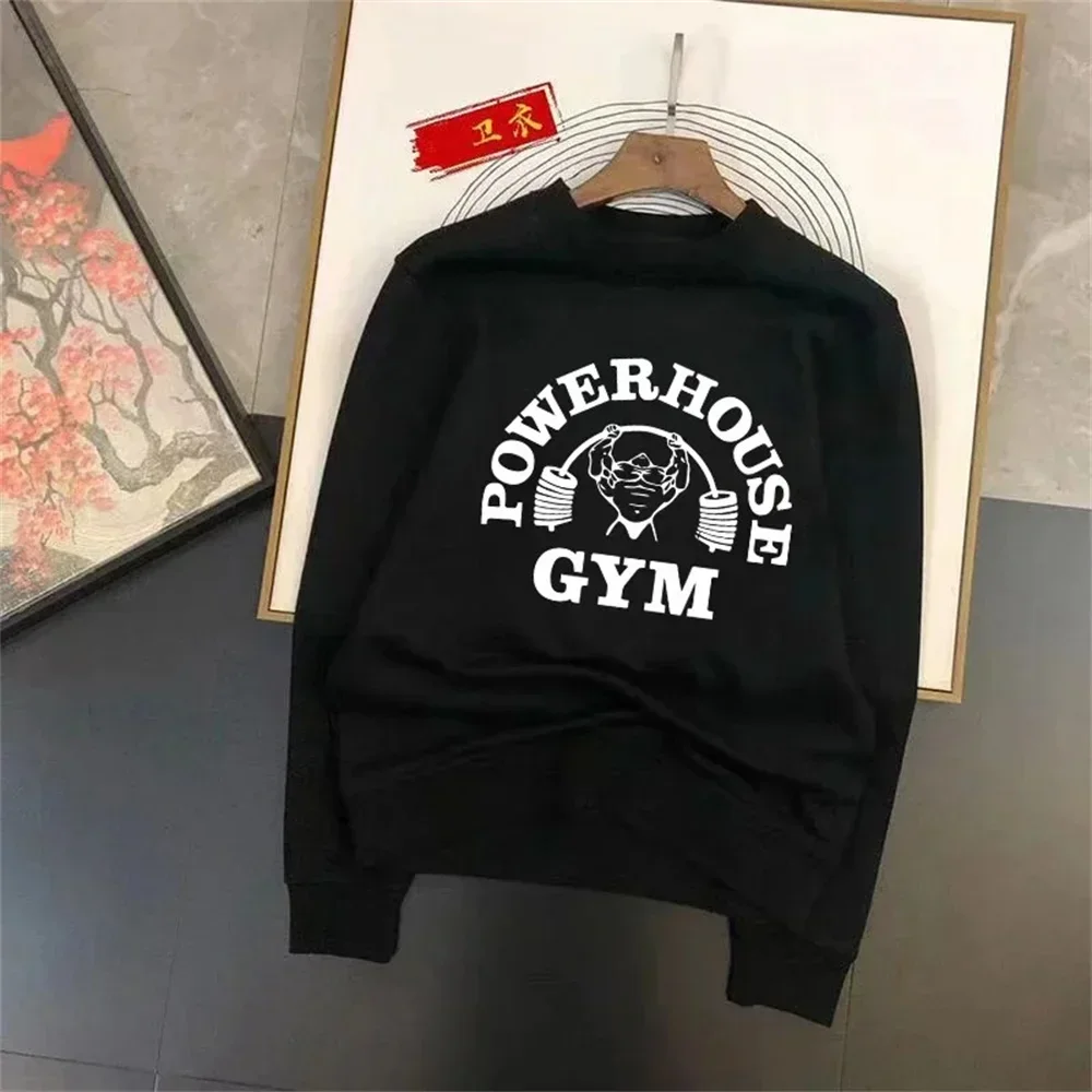 Men Sweatshirt GYM Power House Print Hoodies Luxury Pullovers Long Sleeve Sweaters Limited Edition Crew Neck Hoodie Casual Tops