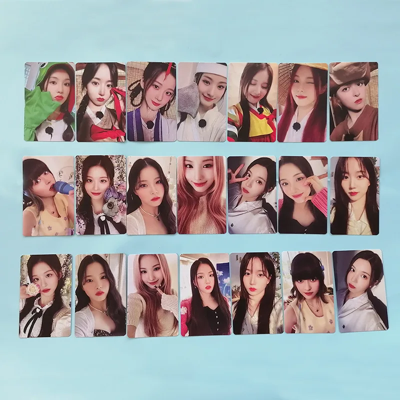 7Pcs/Set KPOP NMIXX AD MARE 1st Single Album Selfie Photocards Sullyoong Haewon Lily Bae Jiwoo Two Sides LOMO Cards Fans Gifts