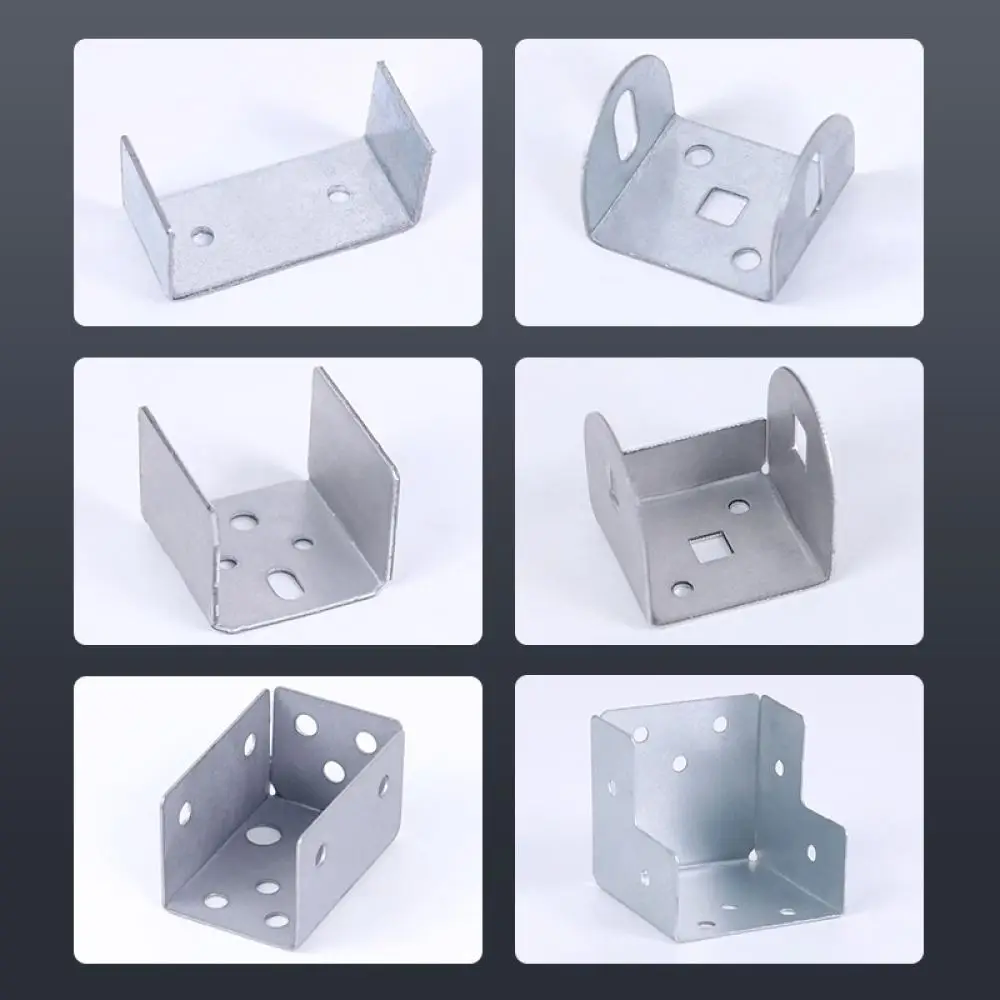 Guardrail Pipe Clamp U Shape Connector Zinc Steel Fence Fixing Accessory Internal Snap Metal Mounting Bracket Hardware Tool
